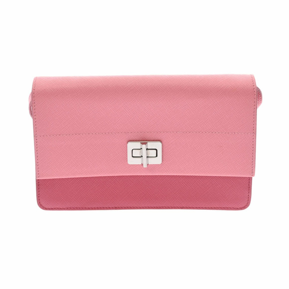 Prada Handbags - PRADA Shoulder Bag Bicolor Pink Saffiano Leather